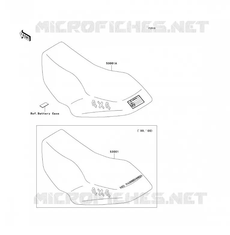 SELLE Kawasaki QUAD 300 2000 KVF300 4X4  KVF300-A2