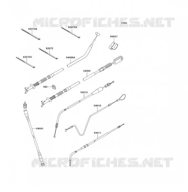 CABLES Kawasaki QUAD 300 2000 KVF300 4X4  KVF300-A2