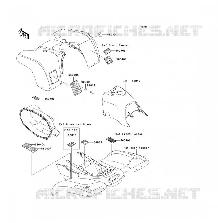LABEL Kawasaki QUAD 300 2001 KVF300 4X4  KVF300-A3