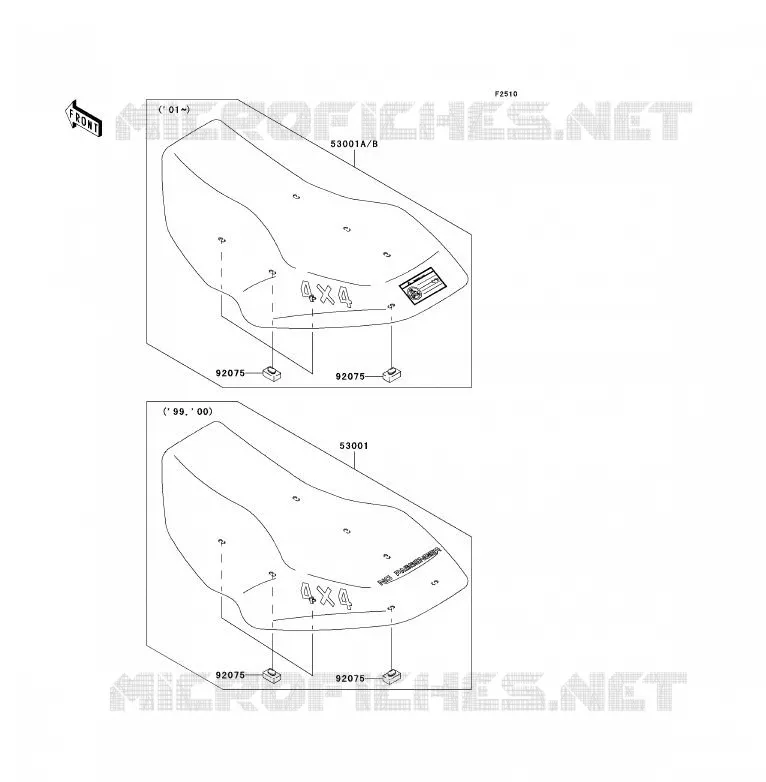 SELLE Kawasaki QUAD 300 2002 KVF300 4X4  KVF300-A4