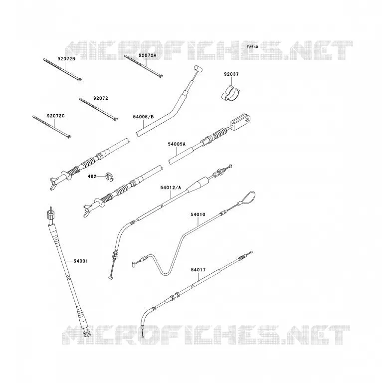 CABLES Kawasaki QUAD 300 2000 KVF300  KVF300-B2