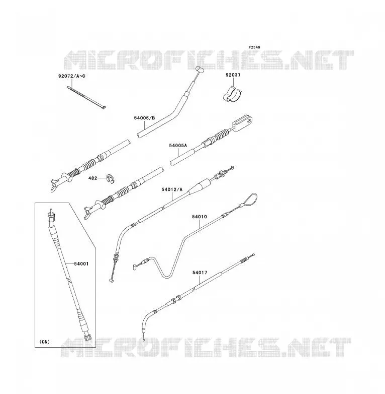 CABLES Kawasaki QUAD 300 2000 KVF300  KVF300-B2
