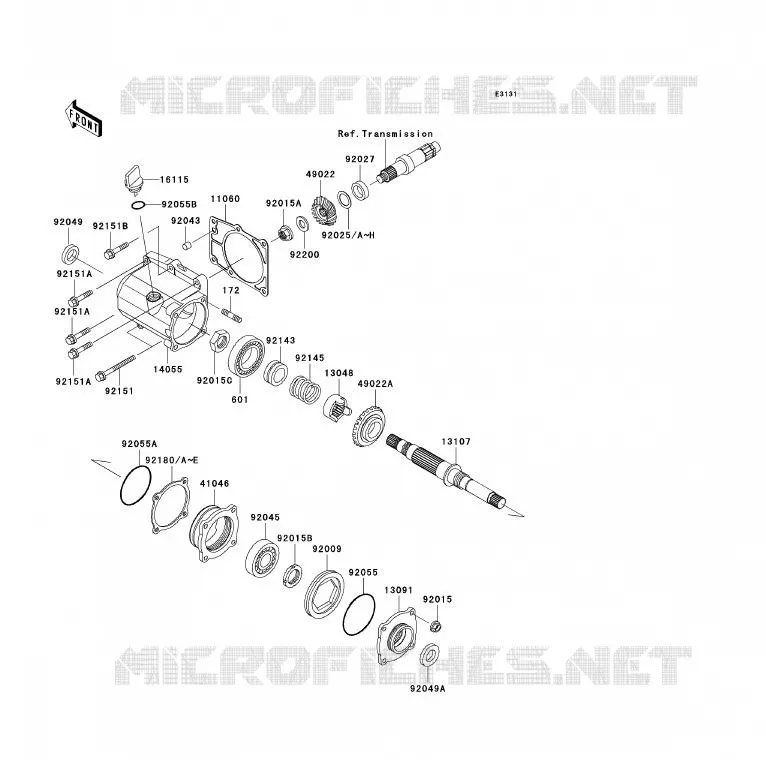 PIGNON CONIQUE AVANT Kawasaki QUAD 300 2000 KVF300  KVF300-B2