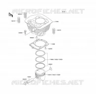 CYLINDRE/PISTON pour Kawasaki KVF300