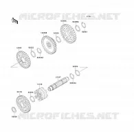 FOURCHETTE/BARRILLET DE SELECTION pour Kawasaki KVF300