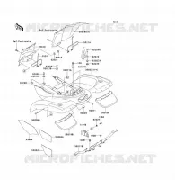 GARDE BOUE ARRI&Egrave;RE pour Kawasaki KVF300