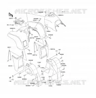 GARDE BOUE AVANT pour Kawasaki KVF300