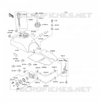 RESERVOIR CARBURANT pour Kawasaki KVF300