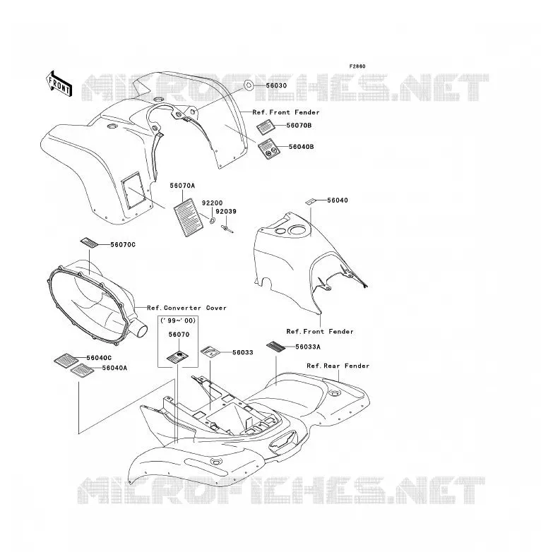 LABEL(AS) Kawasaki QUAD 300 2001 KVF300  KVF300-B3