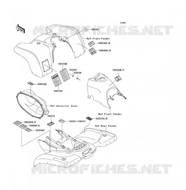 LABEL Kawasaki QUAD 300 2001 KVF300  KVF300-B3