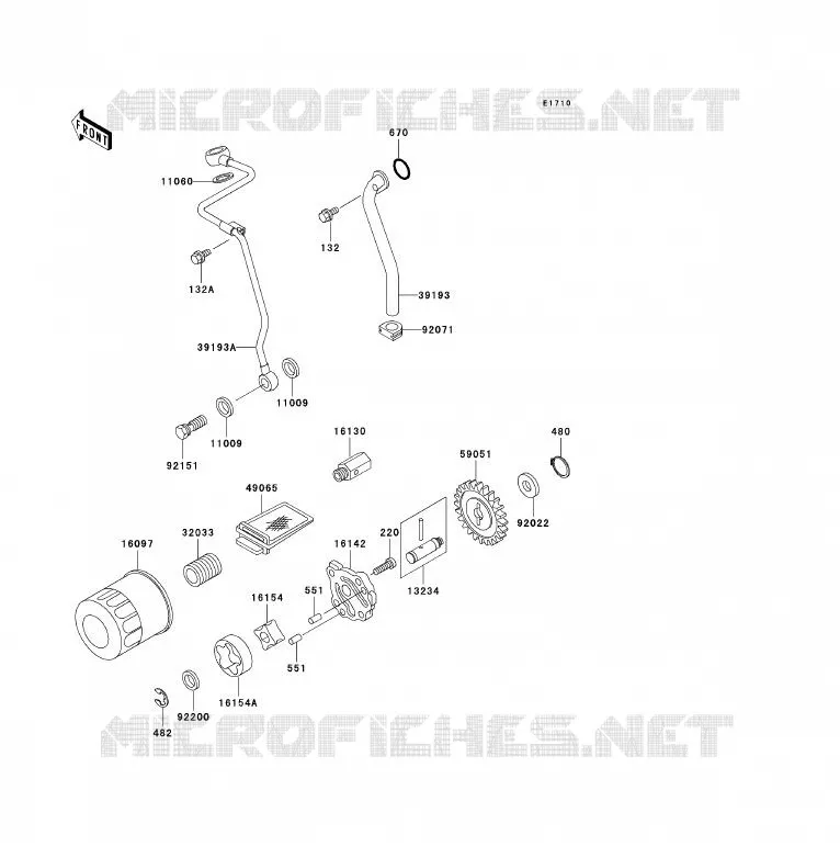 POMPE A HUILE Kawasaki QUAD 300 2002 KVF300  KVF300-B4