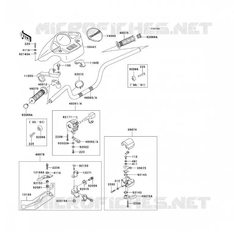 GUIDON Kawasaki QUAD 300 2002 KVF300  KVF300-B4