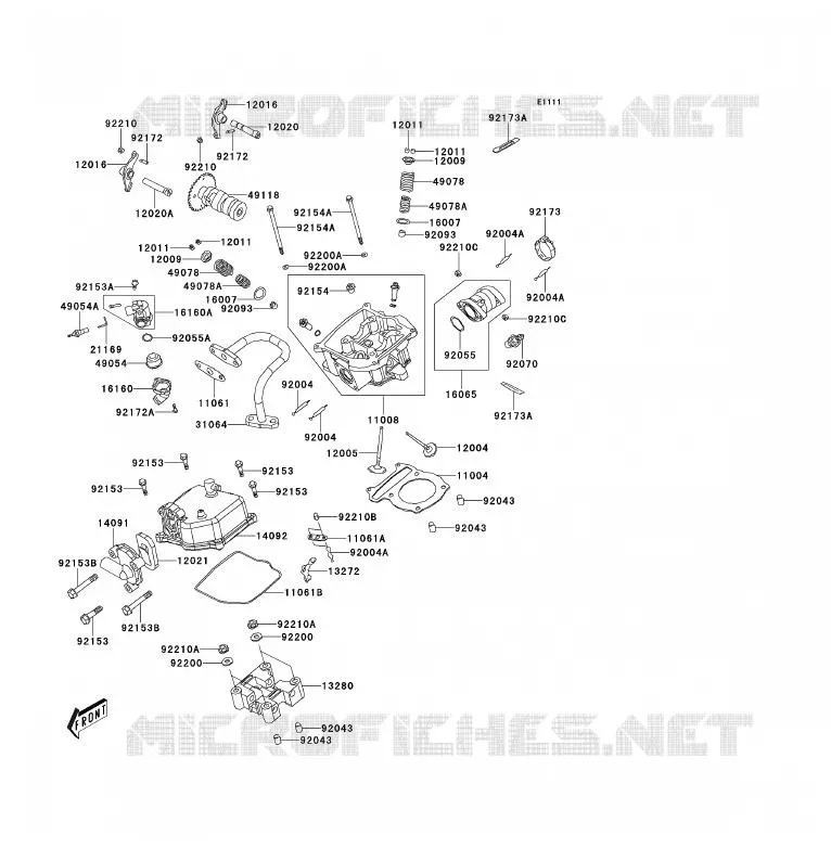 CULASSE Kawasaki QUAD 300 2012 KVF300  KVF300CCF