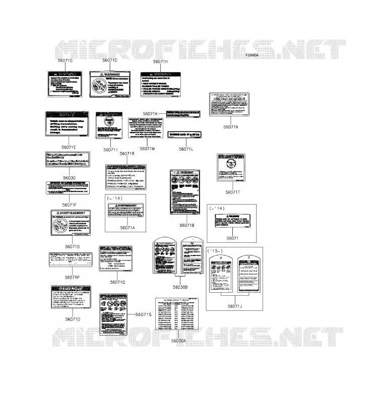 LABEL(CN) Kawasaki QUAD 300 2012 BRUTE FORCE 300  KVF300CCF