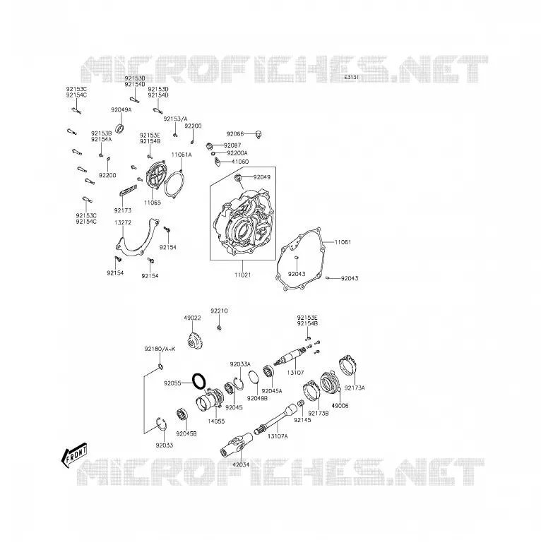 PIGNON CONIQUE AVANT Kawasaki QUAD 300 2013 BRUTE FORCE 300  KVF300CDF