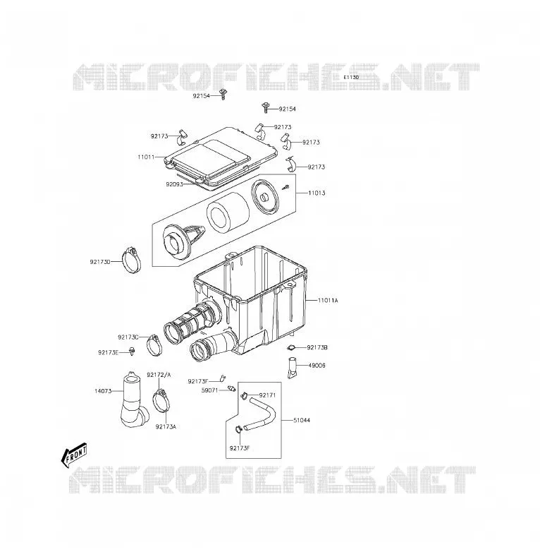 FILTRE A AIR Kawasaki QUAD 300 2014 BRUTE FORCE 300  KVF300CEF