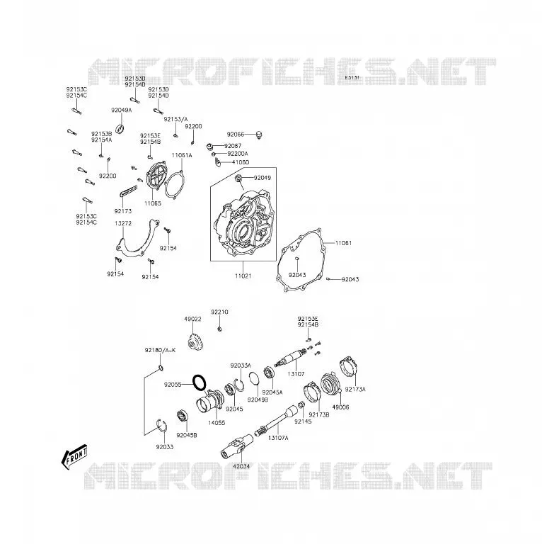 PIGNON CONIQUE AVANT Kawasaki QUAD 300 2014 BRUTE FORCE 300  KVF300CEF