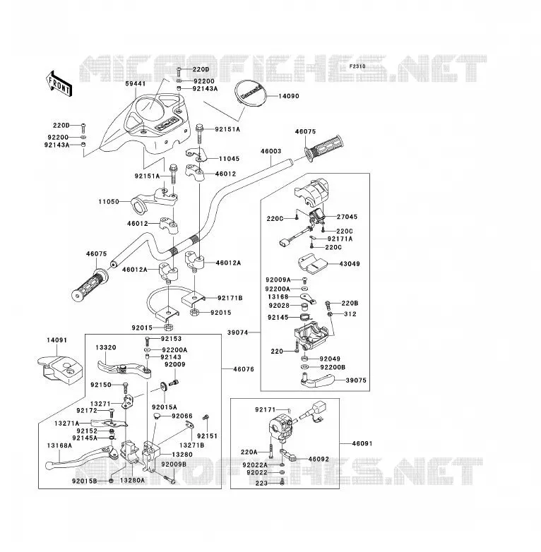 GUIDON Kawasaki QUAD 360 2003 KVF360 4X4  KVF360-A1