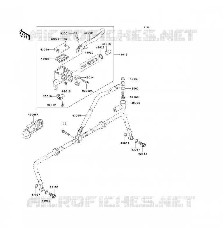 MAITRE CYLINDRE AV Kawasaki QUAD 360 2004 KVF360 4X4  KVF360-A2