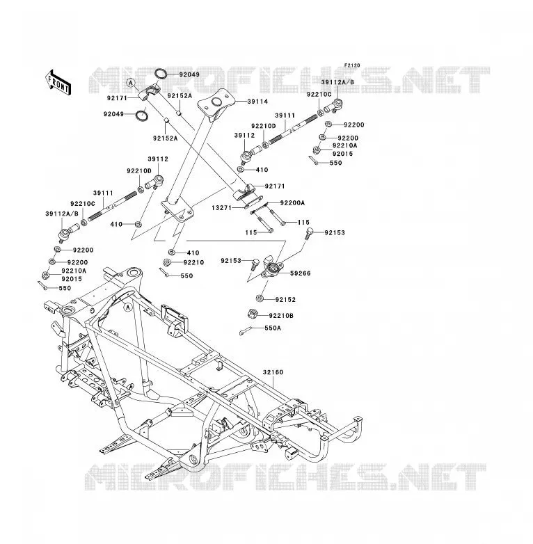 CH&Acirc;SSIS Kawasaki QUAD 360 2005 KVF360 4X4  KVF360-A3
