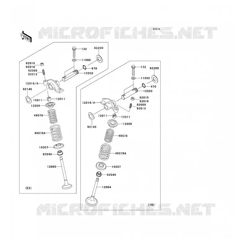SOUPAPE Kawasaki QUAD 360 2006 KVF360 4X4  KVF360A6F