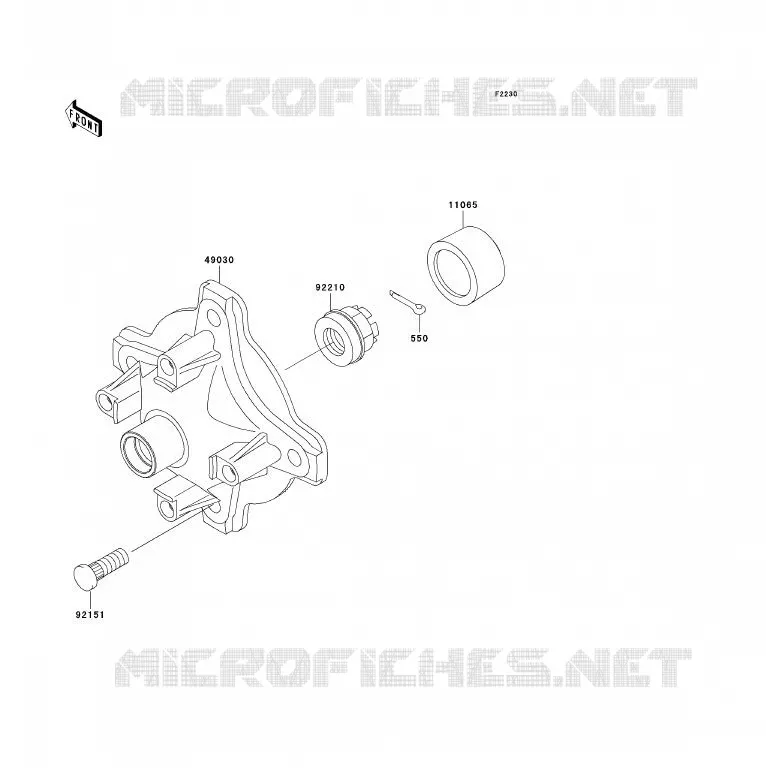 MOYEU AVANT Kawasaki QUAD 360 2008 KVF360 4X4  KVF360A8F