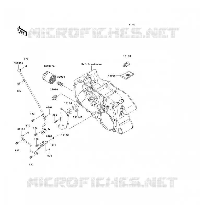 POMPE A HUILE/FILTRE &Agrave; HUILE Kawasaki QUAD 360 2008 KVF360 4X4  KVF360A8F