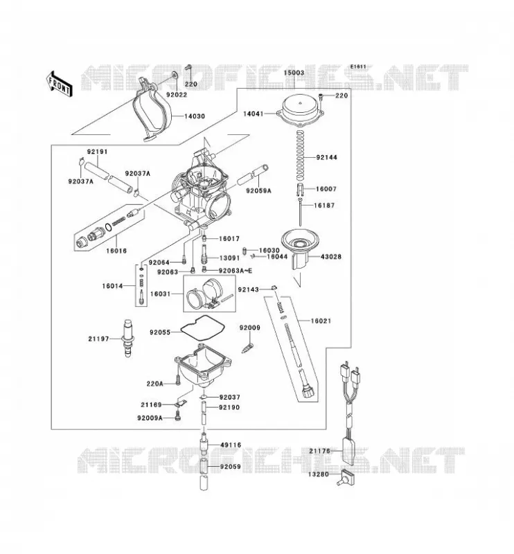 CARBURATEUR Kawasaki QUAD 360 2011 KVF360 4X4  KVF360ABF