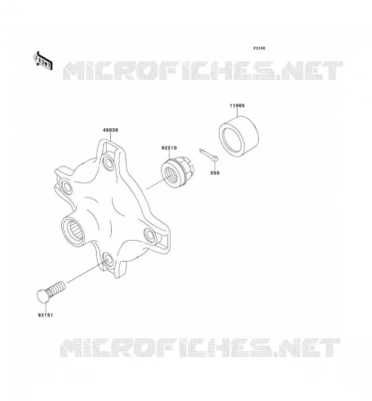 MOYEU ARRIERE Kawasaki QUAD 360 2011 KVF360 4X4  KVF360ABF