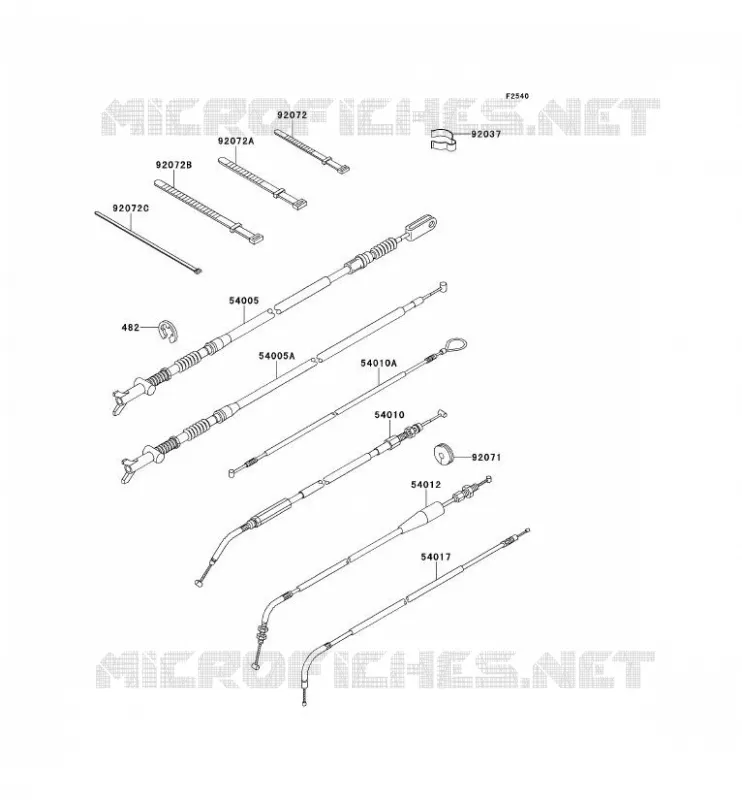 CABLES Kawasaki QUAD 360 2012 KVF360 4X4  KVF360ACF