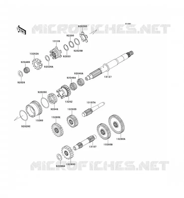 TRANSMISSION Kawasaki QUAD 360 2012 KVF360 4X4  KVF360ACF