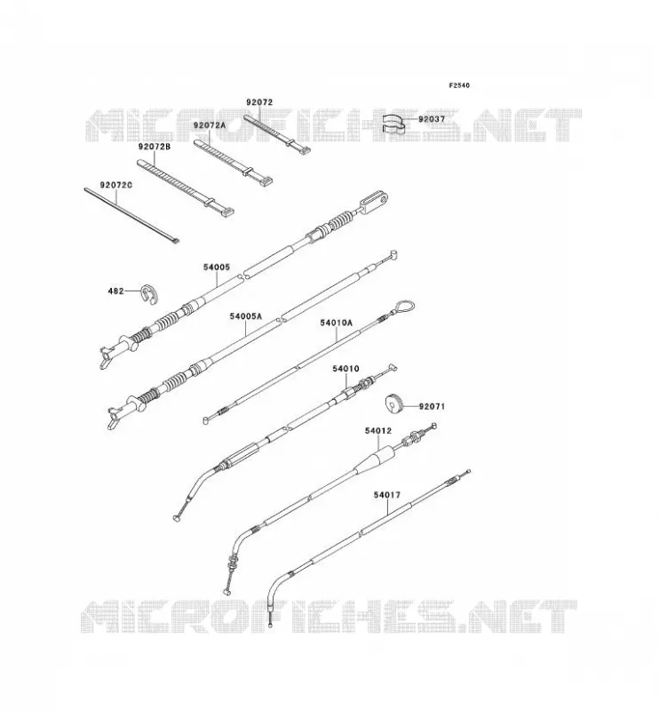 CABLES Kawasaki QUAD 360 2013 KVF360 4X4  KVF360ADF