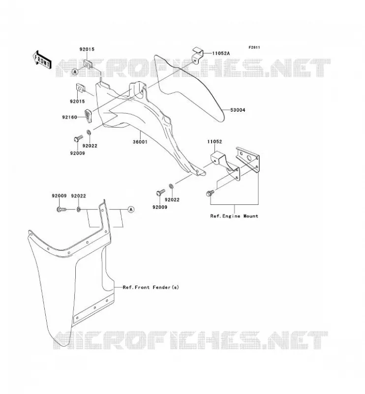 CACHE LAT&Eacute;RAL Kawasaki QUAD 360 2013 KVF360 4X4  KVF360ADF