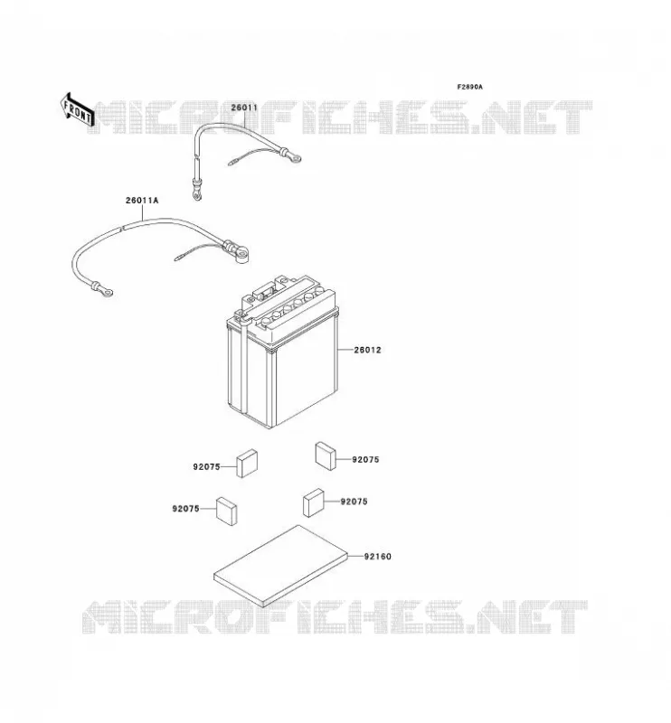 PIECE EN OPTION(BATTERY) Kawasaki QUAD 360 2013 KVF360 4X4  KVF360ADF