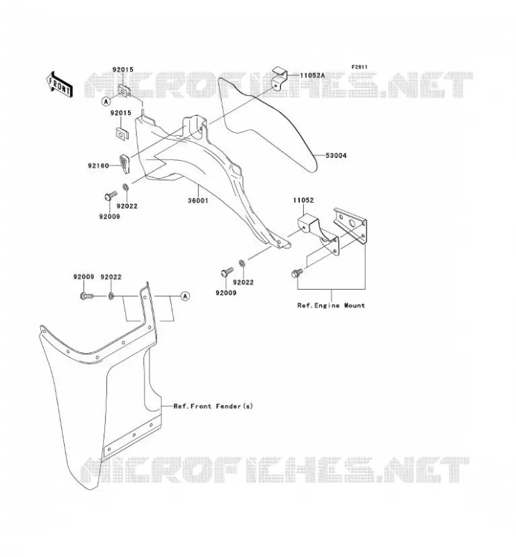 CACHE LAT&Eacute;RAL Kawasaki QUAD 360 2013 KVF360 4X4  KVF360ADF