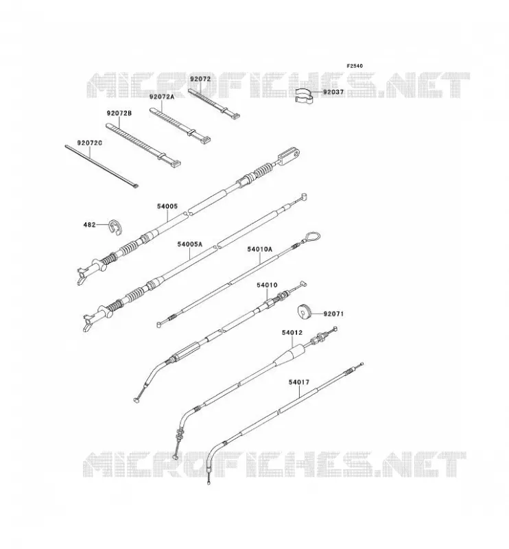 CABLES Kawasaki QUAD 360 2013 KVF360 4X4  KVF360ADF