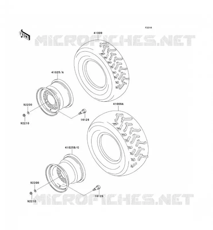 PNEUS Kawasaki QUAD 360 2003 KVF360  KVF360-B1
