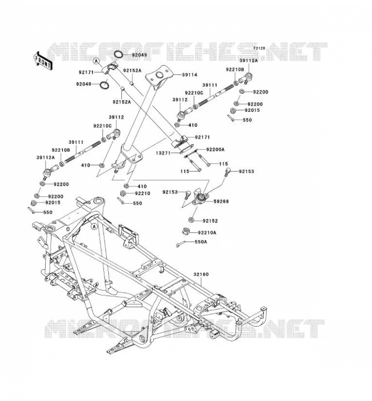 CH&Acirc;SSIS Kawasaki QUAD 360 2003 KVF360  KVF360-B1