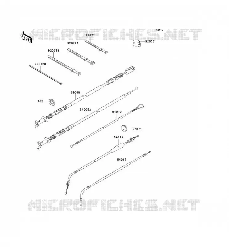 CABLES Kawasaki QUAD 360 2004 KVF360  KVF360-B2