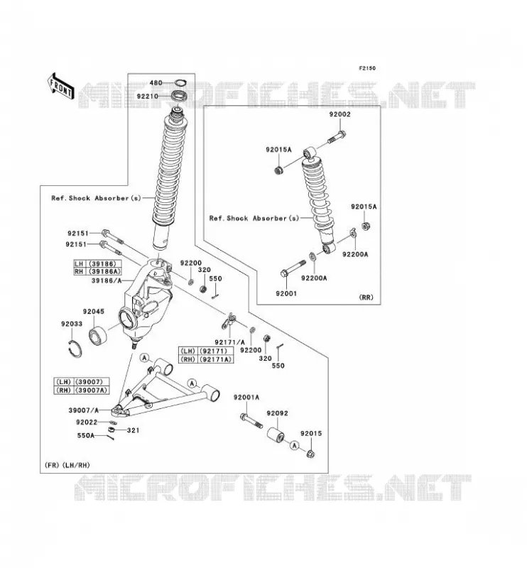 SUSPENSION Kawasaki QUAD 360 2004 KVF360  KVF360-B2