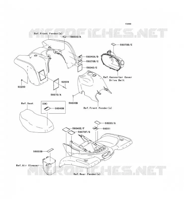 LABEL Kawasaki QUAD 360 2004 KVF360  KVF360-B2