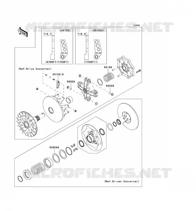PIECE EN OPTION(CONVERTISSEUR) Kawasaki QUAD 360 2005 KVF360  KVF360-B3