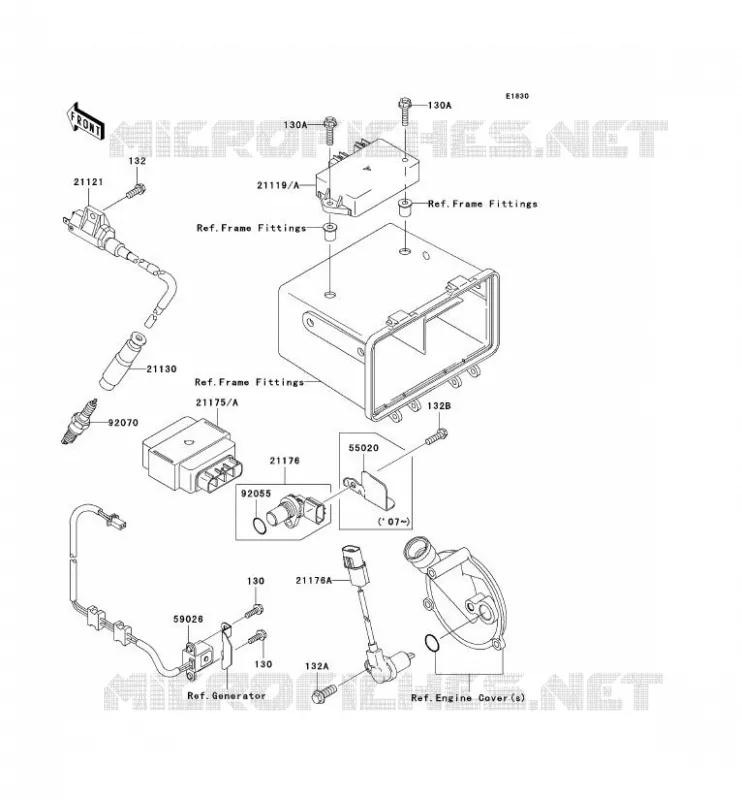 SYSTEME D&acute;ALLUMAGE Kawasaki QUAD 360 2006 KVF360  KVF360B6F