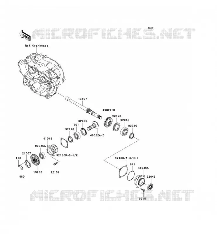 PIGNON CONIQUE AVANT Kawasaki QUAD 360 2006 KVF360  KVF360B6F