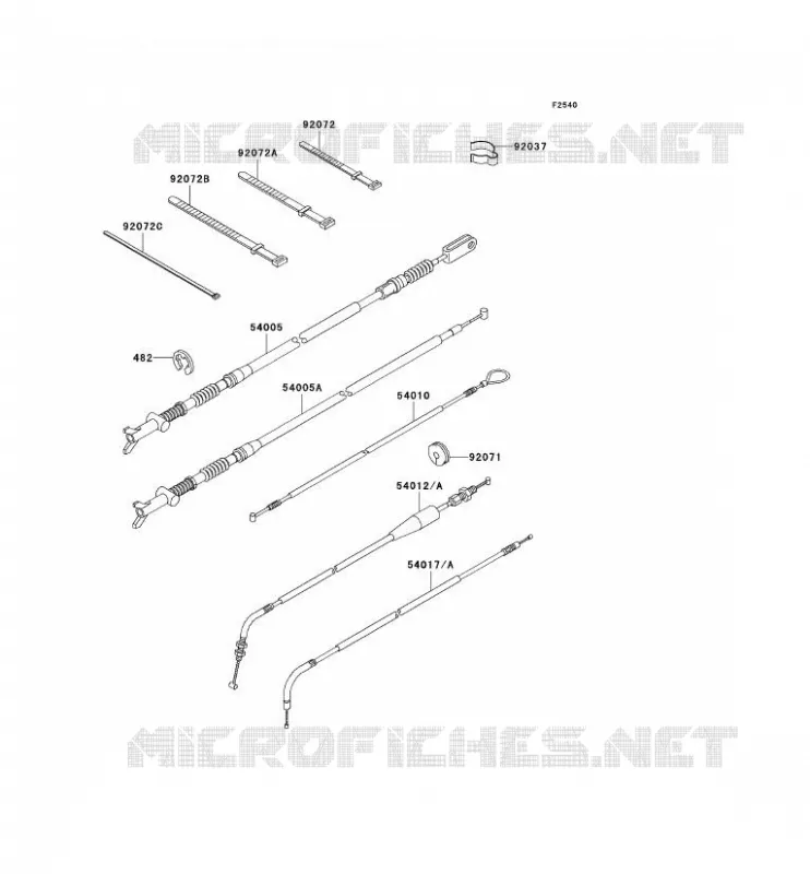 CABLES Kawasaki QUAD 360 2008 KVF360  KVF360B8F