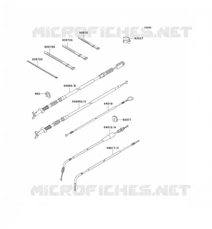 CABLES Kawasaki QUAD 360 2008 KVF360  KVF360B8F