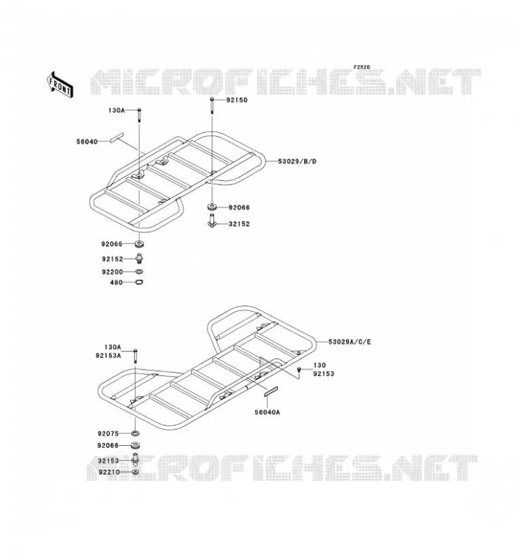 PORTE BAGAGE (S) Kawasaki QUAD 360 2008 KVF360  KVF360B8F