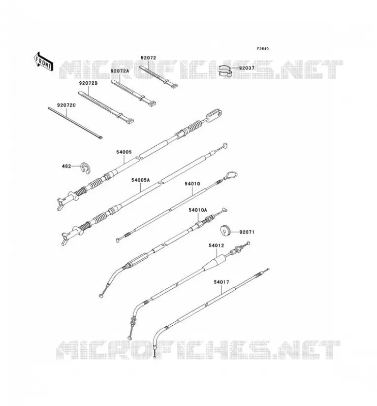 CABLES Kawasaki QUAD 360 2003 KVF360 4X4  KVF360-C1