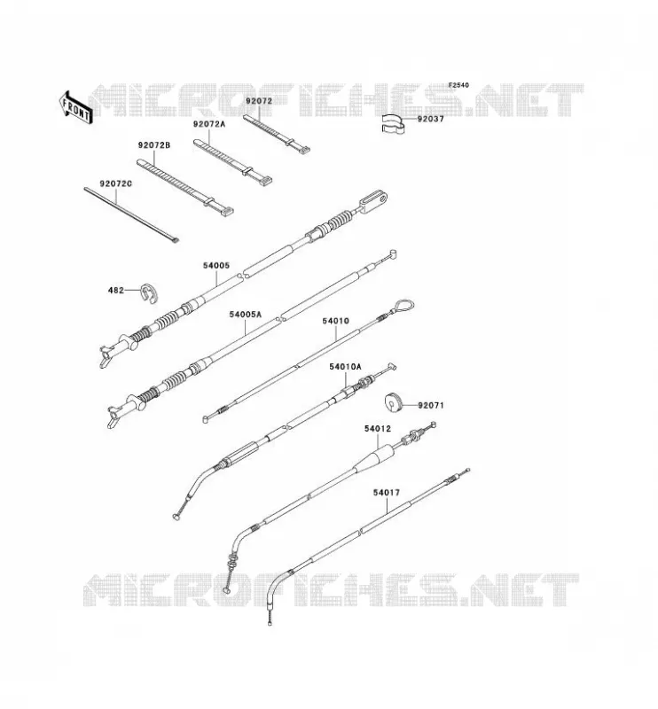 CABLES Kawasaki QUAD 360 2004 KVF360 4X4  KVF360-C2