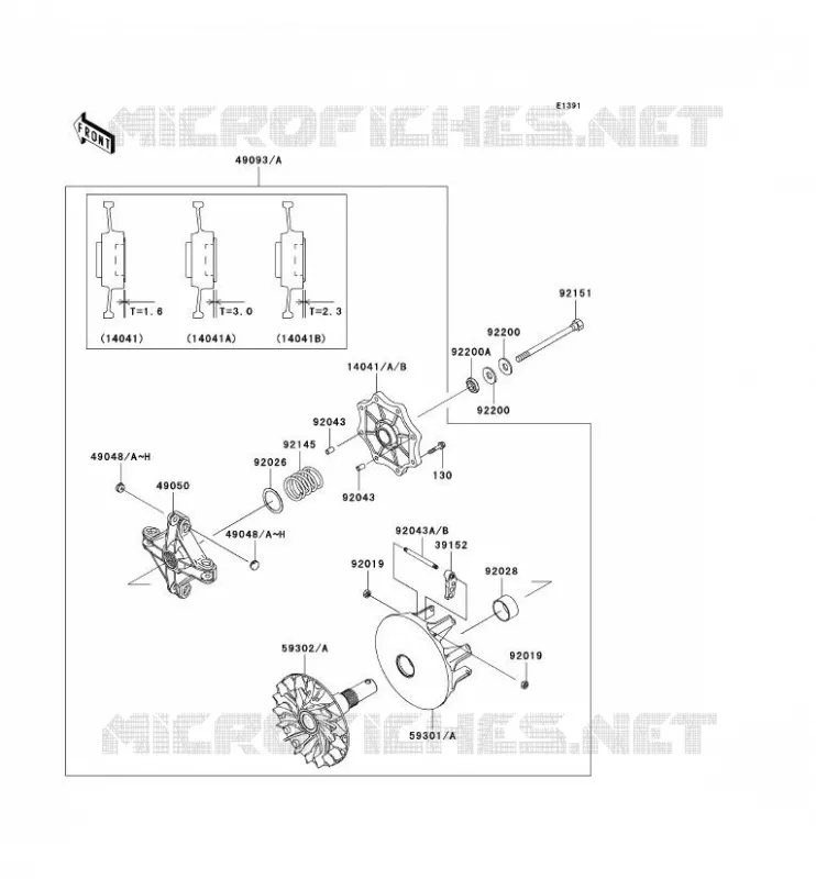 VARIATEUR Kawasaki QUAD 360 2004 KVF360 4X4  KVF360-C2